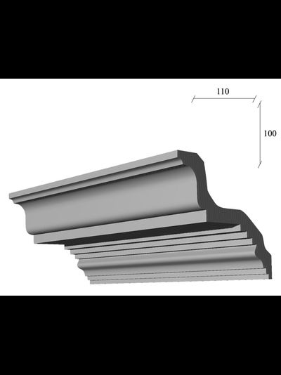 карниз гладкий К-03