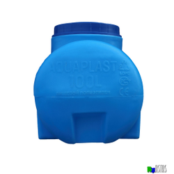 Емкость 100 литров горизонтальная  синяя