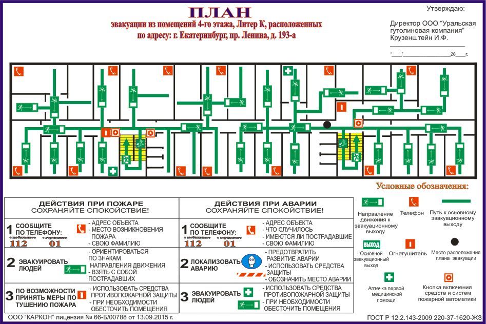 Окпд 2 изготовление планов эвакуации при пожаре