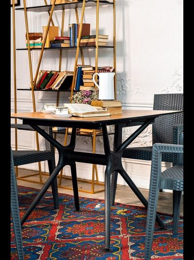 Обеденный комплект Modus темно-серый на 4 персоны