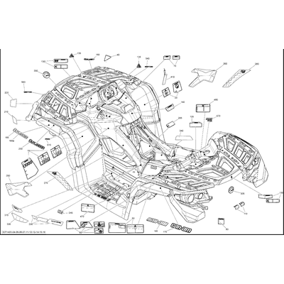 Заводские наклейки для BRP G2 can-am XMR outlander 570 650 800 1000 #1310 Полный комплект