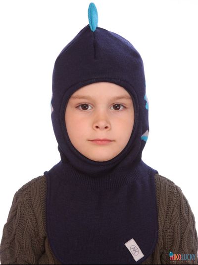 Шапка-шлем  21101-04, цвет темно-синий,ярко-голубой, р. 52-54