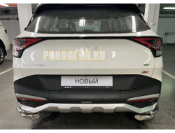Защита заднего бампера угловая двойная d60/42 для Kia Sportage 5 2022- комплектация GT-Line (кроме комплектации Style и X-Line)