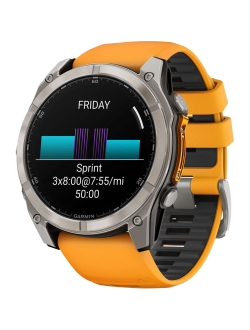 Часы Garmin Fenix 8 -51mm Sapphire Titan Spark Orange / Graphite