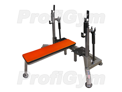 ПЛ-0030-F СТОЙКА ДОМКРАТНАЯ ДЛЯ ПАУЭРЛИФТИНГА СО СКАМЬЕЙ