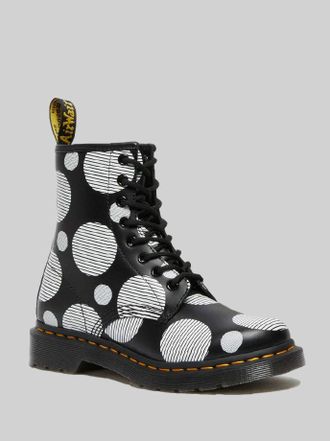 Ботинки Dr. Martens 1460 Smooth Polka Dot черные женские