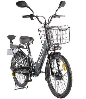 Электровелосипед GREEN CITY e-ALFA new 24, черный