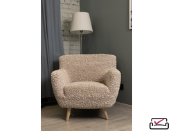 Чехол на кресло Микрофибра Бриллиант. Защита мягкой мебели от животных.