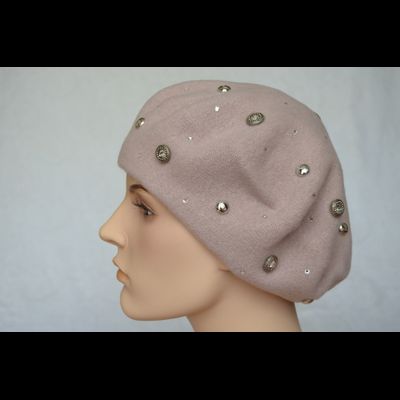 Розовый фетровый берет Vizio Италия 3633 фото