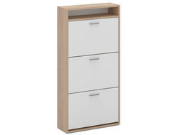 Тумба для обуви Толедо с нишей Дуб сонома, белый