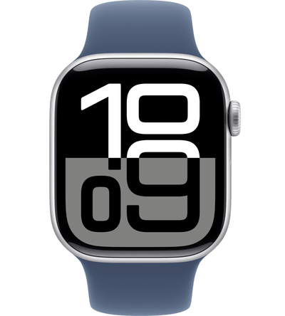 Apple Watch Series 10 46mm Silver Aluminum Blue Sport Band