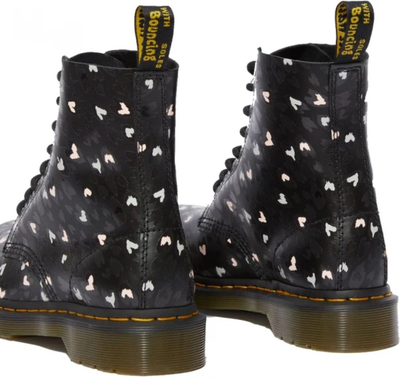 DR.MARTENS 1460 PASCAL CHAOS HEARTS BLACK