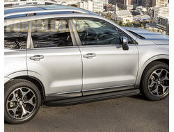 Пороги для Subaru Forester Черные