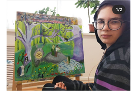 Тема: "Весенний пейзаж". Живопись