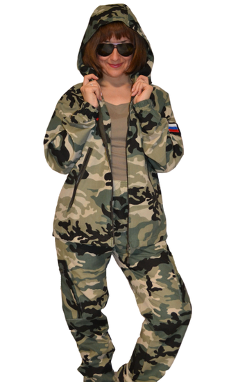 летний женский камуфляжный костюм "Тайган" в расцветке темный мультикам фото-5