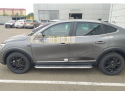 Пороги с накладным листом d53 для Renault Arkana 2019-