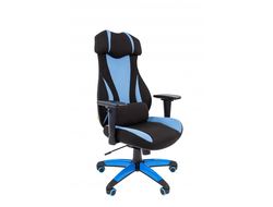 Офисное кресло CHAIRMAN game 14 ткань черн./голуб.
