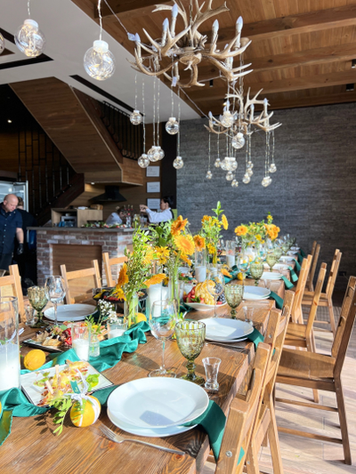 Декор длинного стола "Сочный лимон"