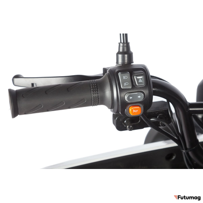 Электротрицикл Wanshida DOUHAO 60V 800Вт черно-бело-красный