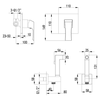 Смеситель для биде Unit LM4519C