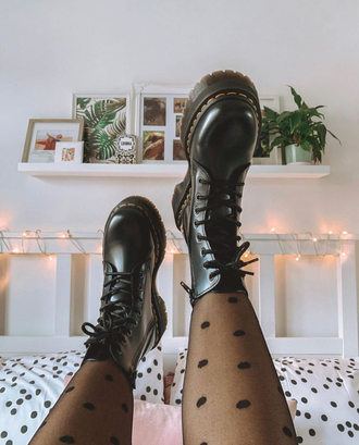 БОТИНКИ DR. MARTENS (ДОКТОР МАРТИНС) Sinclair черные на толстой подошве