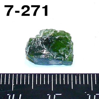 Хромдиопсид натуральный (необработанный) №7-271: 0,9г - 13*10*4мм