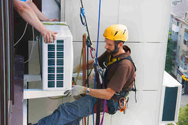 Монтаж сплитсистемы в доме "ПИК"