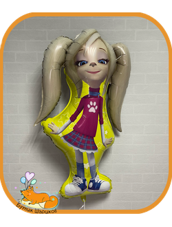 Воздушный шар надутый гелием золотая луна