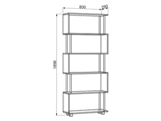 Стойка 6 Мебельсон  ш=800 мм, г=290 мм, в=1896 мм