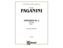 Paganini, Nicolò Concerto b minor no.2 op.7 for violin and piano