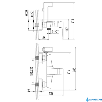 Смеситель для биде Unit LM4518C