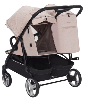 Коляска прогулочная для двойни Carrello Connect CRL-5502 Cotton Beige