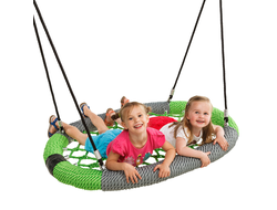 Подвесные качели-гнездо KBT Oval Pro 1200х875 мм, лайм/лаймово-серый/черный, арт. 192.002.005.001