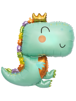 шар фигура Динозаврик в короне 86см 1шт