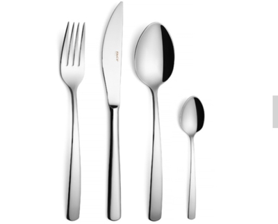 Набор столовых приборов известного португальского бренда  FACE 24 предмета на 6 персон: 6 столовых ложек, 6 столовых вилок, 6 столовых ножей, 6 чайных ложек