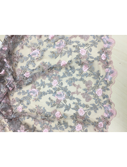 Сетка с вышивкой ширина 140см арт 2431