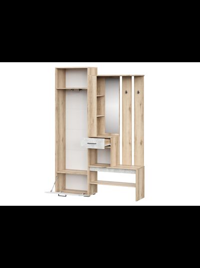 Фаворит - 1 прихожая Дуб Делано/Цемент светлый