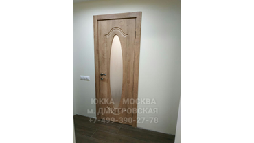 Модель: Греция 
Стекло: мателюкс + заливной витраж, прозрачная протяжка 
Цвет: Срез Дуба Золотой 
Погонаж: Телескопический