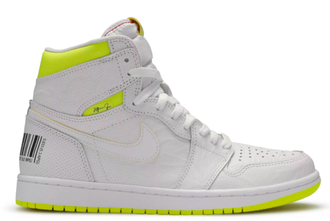 Nike Air Jordan Retro 1 Mid High (белые с зеленым)