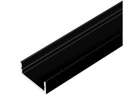 Профиль накладной  для LED лент L-2м ЧЕРНЫЙ 15/21-7мм FORM (15.0239)  AQ
