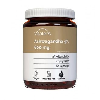 (Vitalers) Ashwagandha 9% 600mg - (60 капс)
