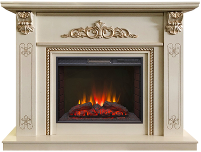 Электрокамин Византия SLG патина с очагом Sparta 25.5 LED