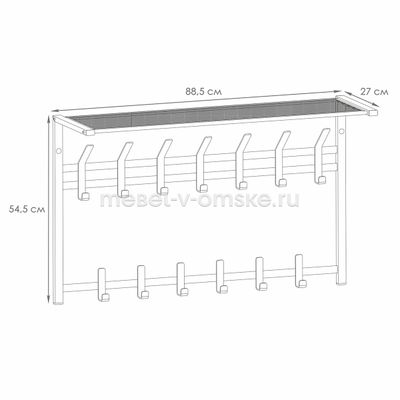 Вешалка с полкой Торонто - 32