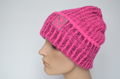 Шапка Vizio 1106 CRYO Италия ярко - розовая шевроном