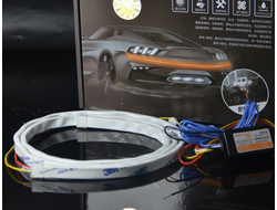 Гибкие ДХО с бегущим поворотником Aozoom Slim Original, 60см, 9-16v (комплект, 2шт)