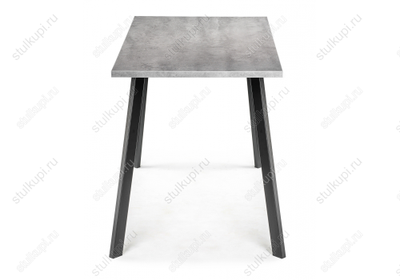 Стол Тринити Лофт 120 25 мм бетон / черный матовый
