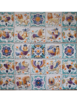 Изразцовая плитка "Мифические знаки" // 10*10