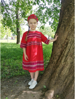 Платье ткачество "Красное"