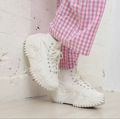 Кеды Converse Run Star Motion белые высокие A03242C с чем носить фото