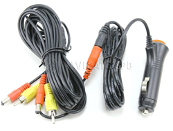 Провод питания видеокамеры и видеомонитора от прикуривателя автомобиля